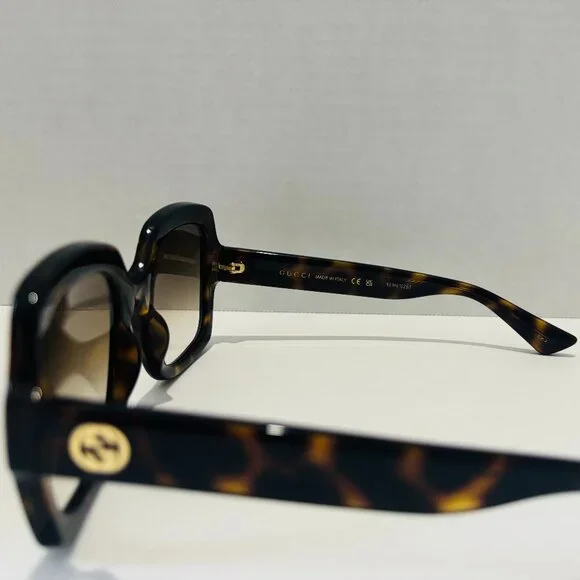 Authentic GUCCI Brown Tortoise Oversized Sunglasses - New with Packaging - Picture 4 of 7